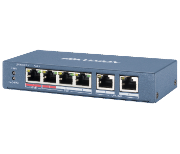 Hikvision DS-3E0106HP-E POE Комутатор 4 порти некерований