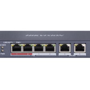 Hikvision DS-3E0106P-E/M POE Комутатор 4 порти некерований