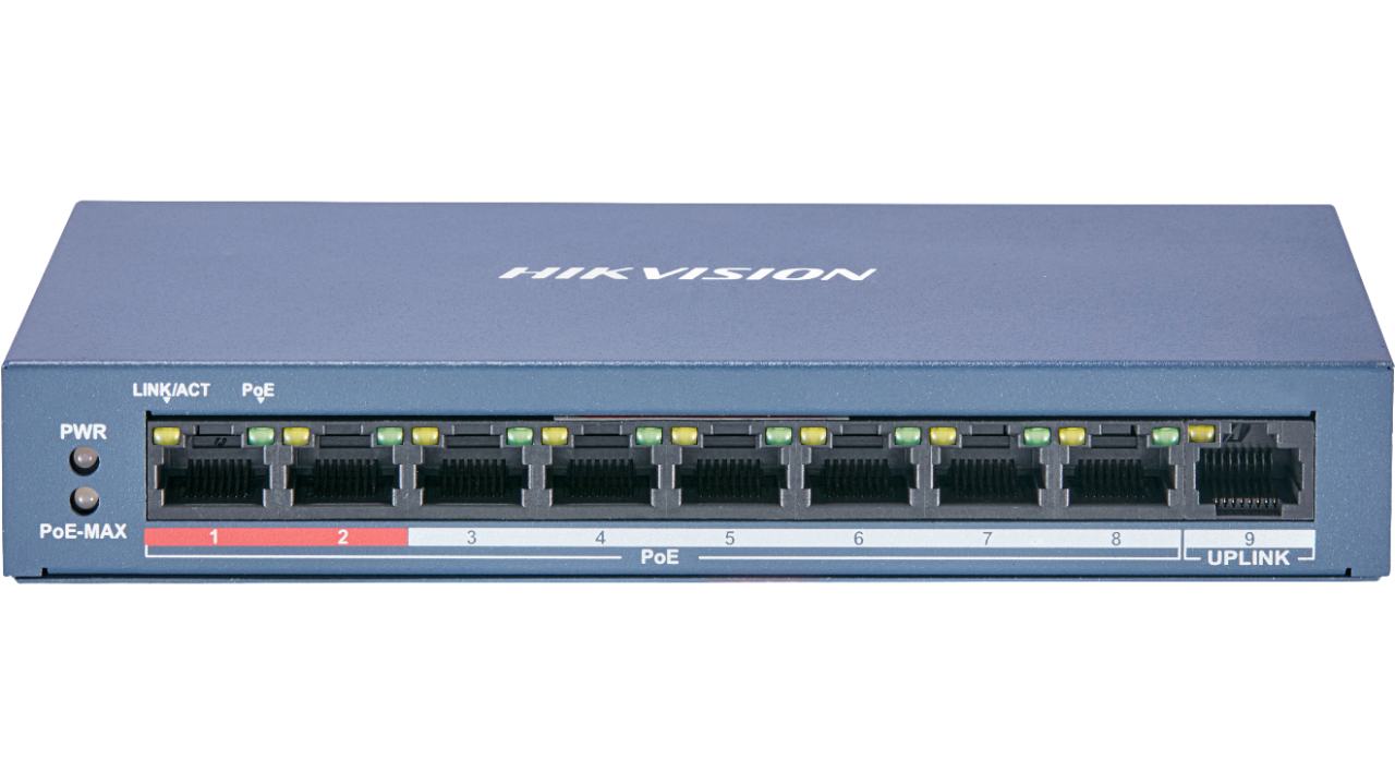 Hikvision DS-3E0109P-E/M(B) POE Комутатор 8 портів некерований - Зображення 3