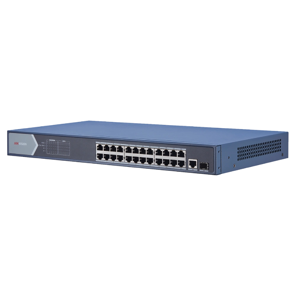DS-3E0526P-E 24-портовий гігабітний некерований PoE комутатор