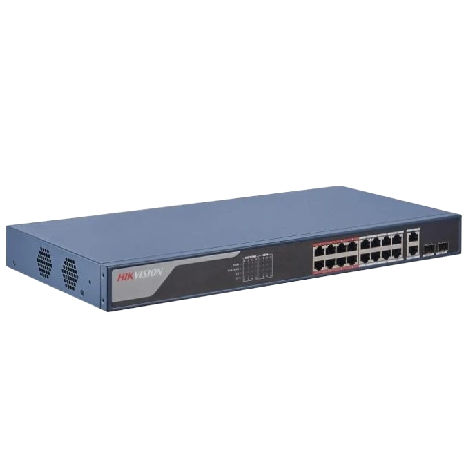 Hikvision DS-3E1318P-EI PoE Комутатор 16 портів керований