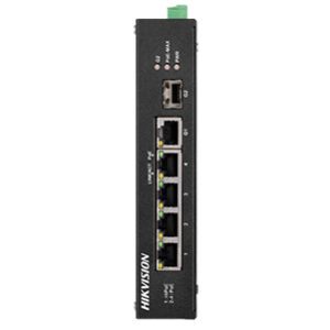 Hikvision DS-3T0306HP-E/HS POE Комутатор 4 порти некерований