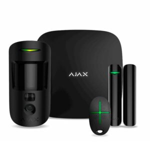 Комплект охоронної сигналізації Ajax StarterKit Cam Plus, hub 2 plus, motioncam, doorprotect, spacecontrol, jeweller, бездротовий, чорний (20504.66.BL1)
