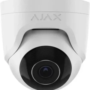 IP-Камера дротова Ajax TurretCam, 5мп, 2.8мм, Poe, True WDR, IP 65, ІЧ 35м, аудіо, кут огляду 100° до 110°, купольна, біла