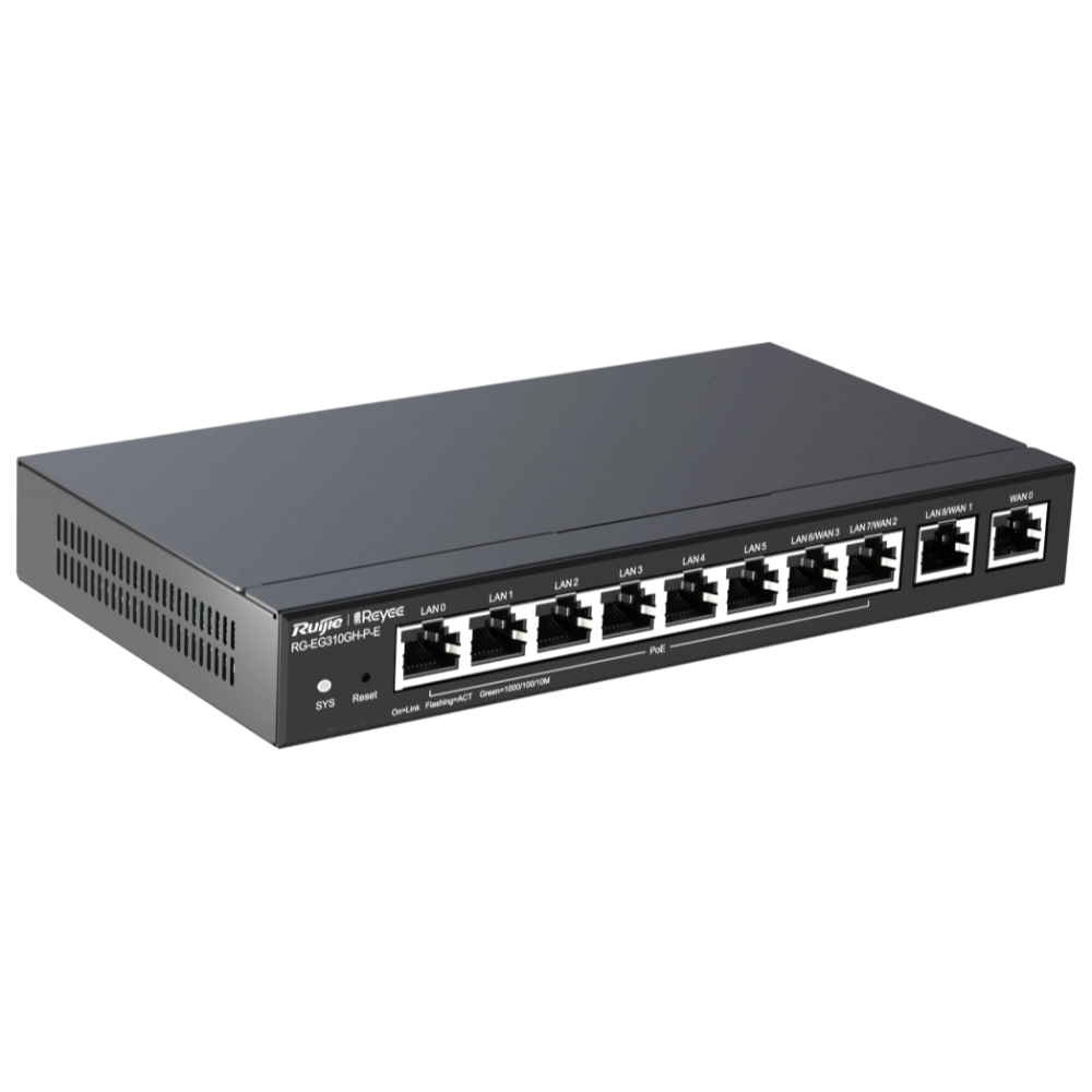 Ruijie Reyee RG-EG310GH-P-E 10-портовий PoE з хмарним керуванням Маршрутизатор - Зображення 3