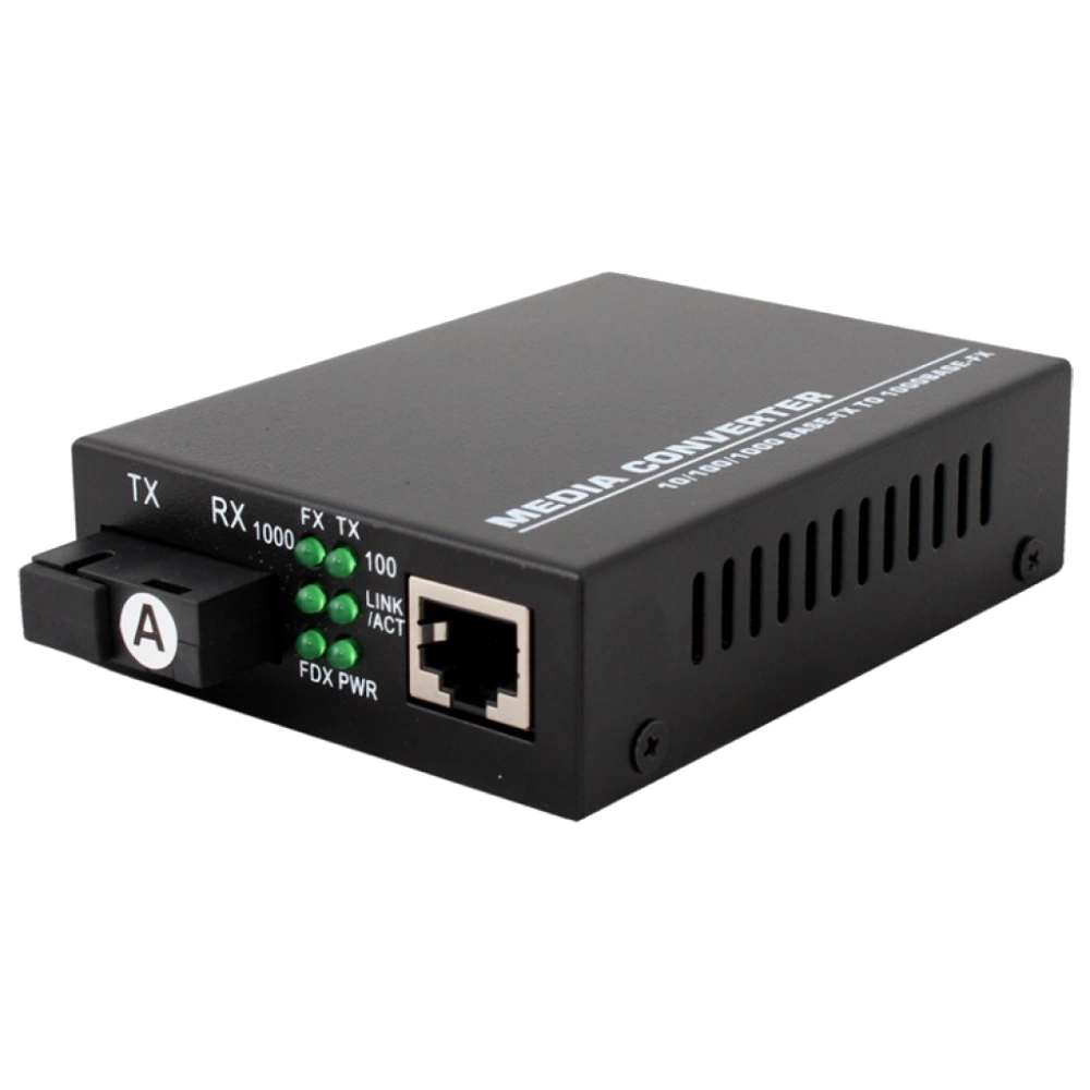 TelStream MC-218/320SC Медіаконвектор (1310TX&1550RX, 10/100/1000, 20км SC)
