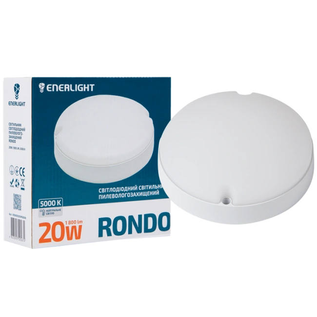 ENERLIGHT RONDO Світильник світлодіодний 20Вт 5000К IP65