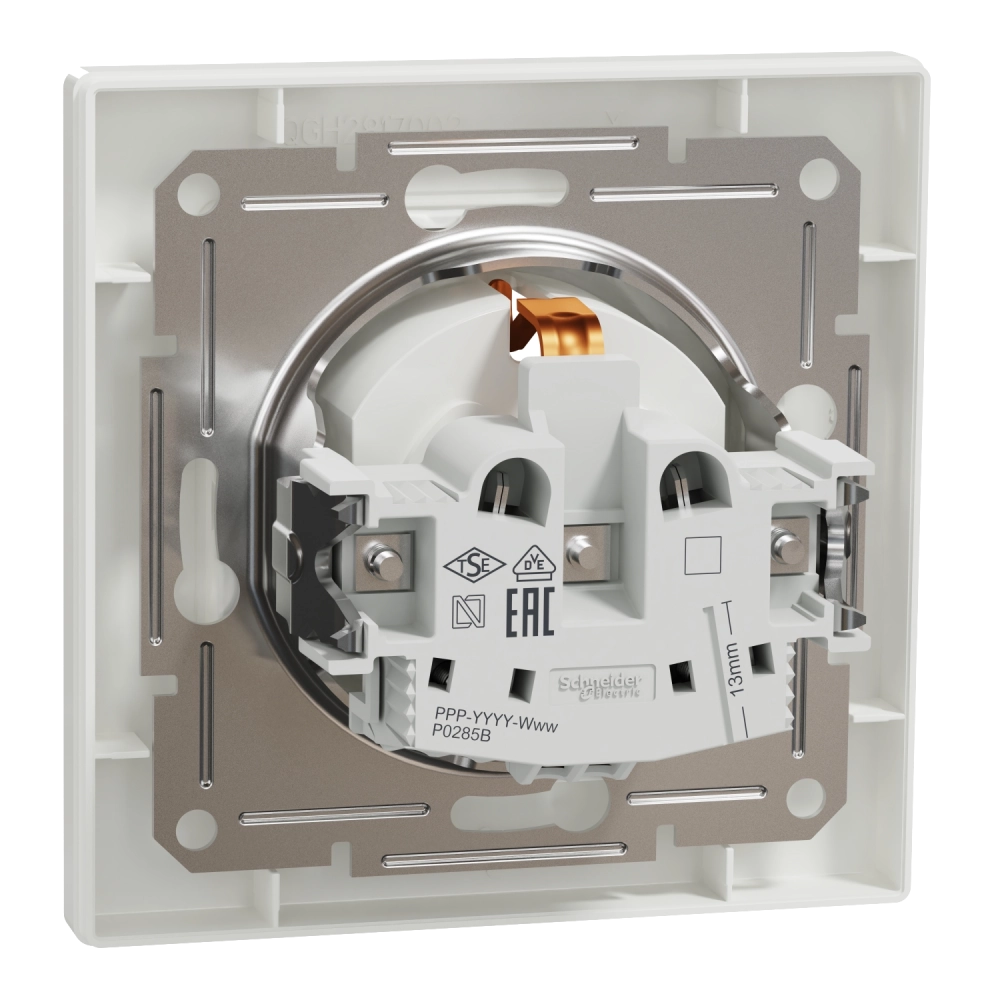 Schneider Electric ASFORA EPH2900221 Розетка одинарна із заземленням і шторкою - Зображення 3