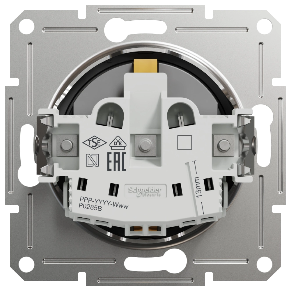 Schneider Electric Asfora EPH2900271 Розетка із заземленням та шторками антрацит - Зображення 4
