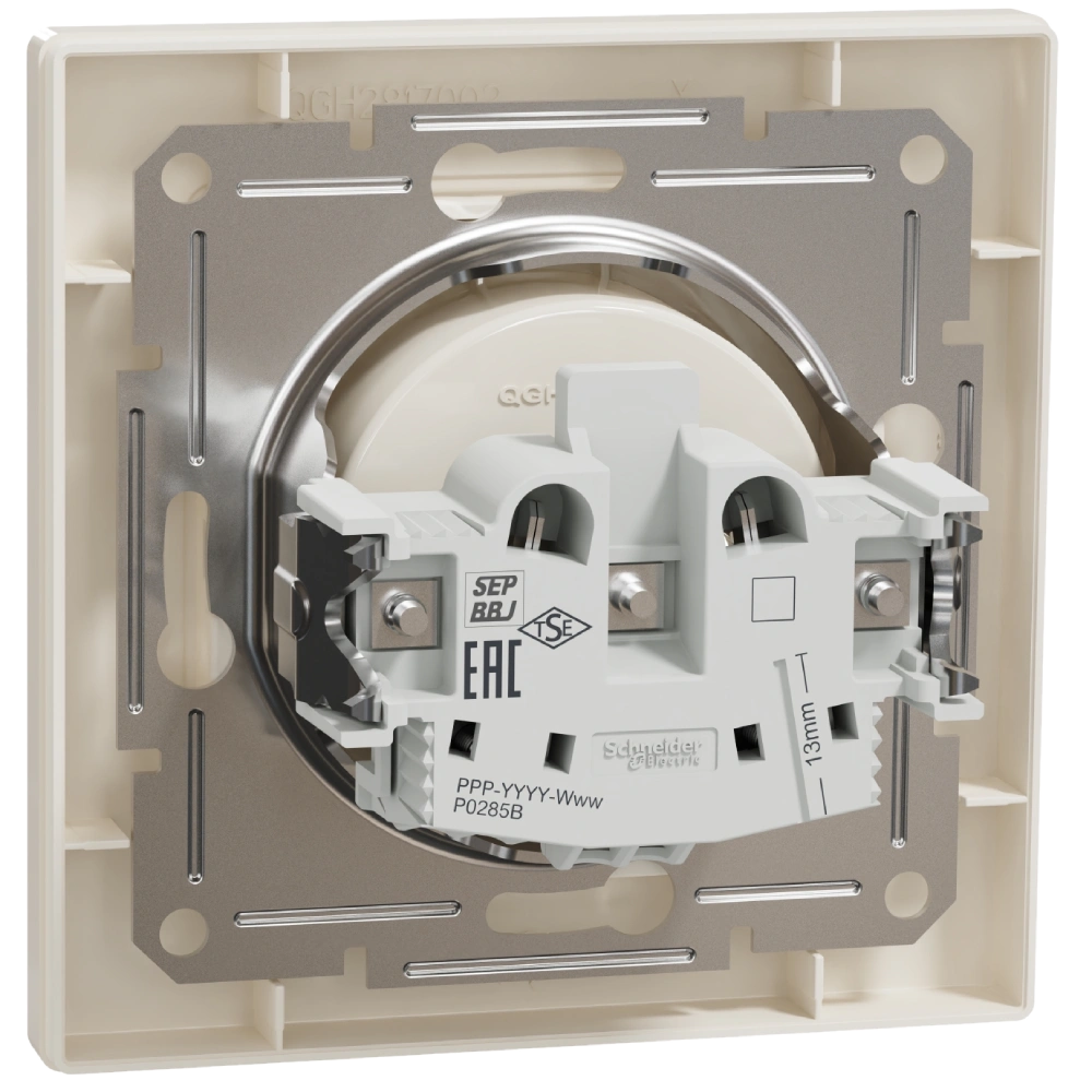 Schneider Electric Asfora EPH3000123 Розетка без заземлення - Зображення 3
