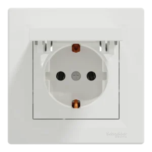 Schneider Electric ASFORA EPH3100121 Розетка одинарна із заземленням і кришкою