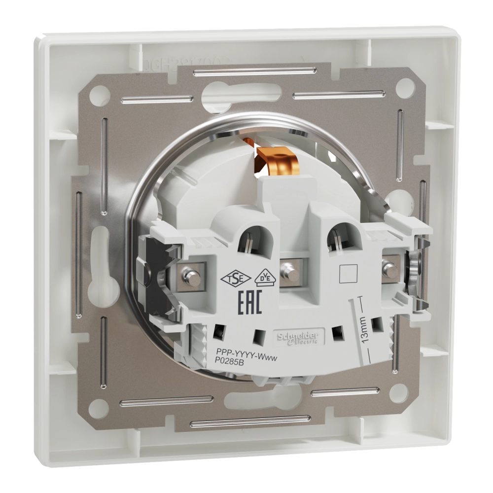 Schneider Electric ASFORA EPH3100121 Розетка одинарна із заземленням і кришкою - Зображення 3