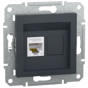 Schneider Electric Asfora EPH4300169 РОЗЕТКА КОМП'ЮТЕРНА RJ45 UTP КАТ. 5Е АНТРАЦИТ