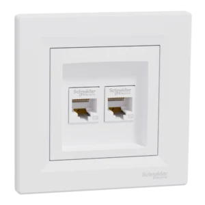 Schneider Electric Asfora EPH4400121 RJ45 5e Розетка комп'ютерна подвійна біла