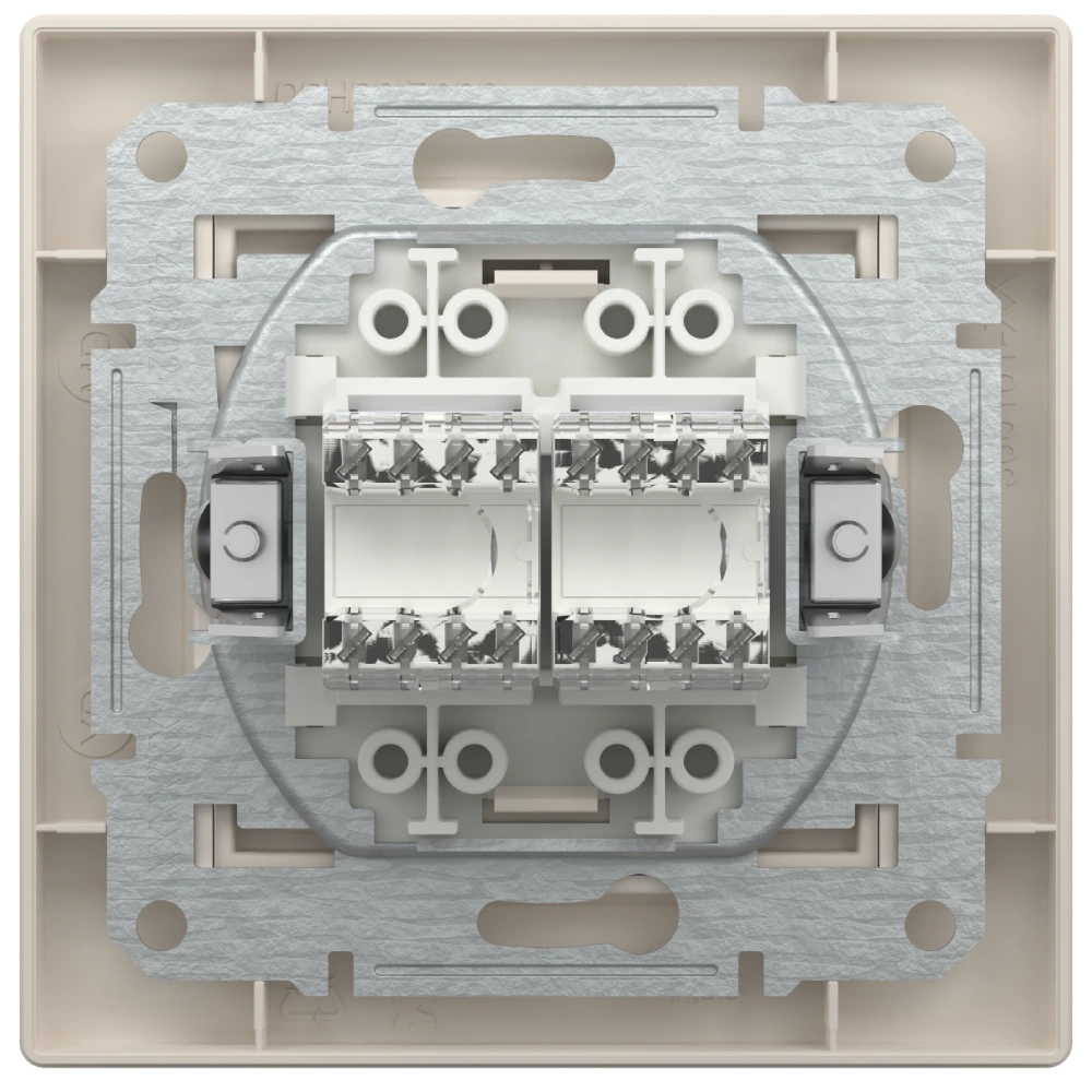 Schneider Electric Asfora EPH4400123 РОЗЕТКА КОМП'ЮТЕРНА RJ45 UTP КАТ. 5Е ПОДВІЙНА - Зображення 3