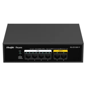Ruijie Reyee RG-ES106F-P PoE Комутатор 6 портів некерований