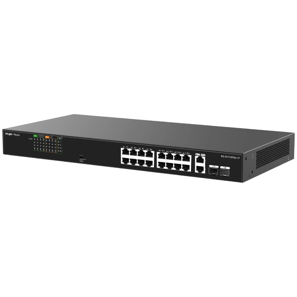 Ruijie Reyee RG-ES118FGS-LP PoE Комутатор 18 портів некерований - Зображення 3