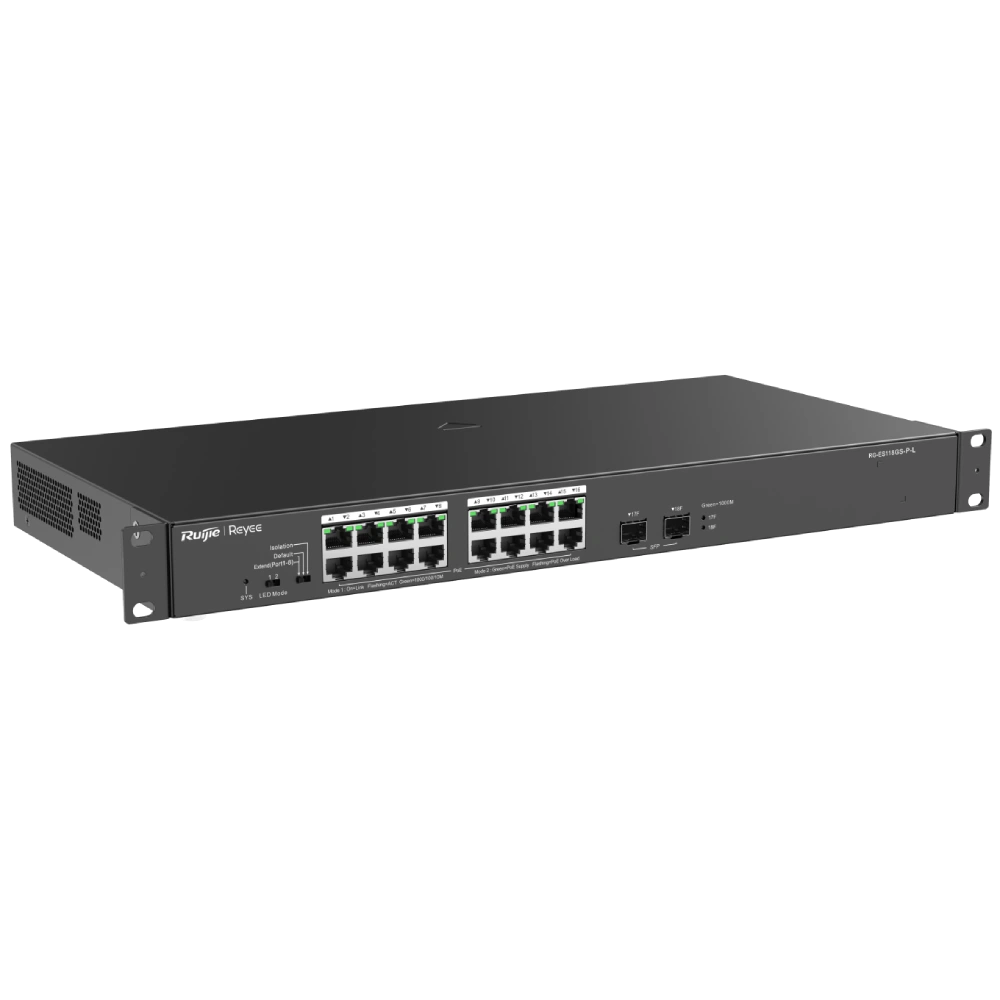 Ruijie Reyee RG-ES118GS-P-L PoE Комутатор 18 портів некерований - Зображення 3