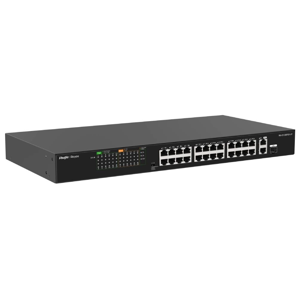 Ruijie Reyee RG-ES126FGS-LP PoE Комутатор 26 портів некерований - Зображення 3
