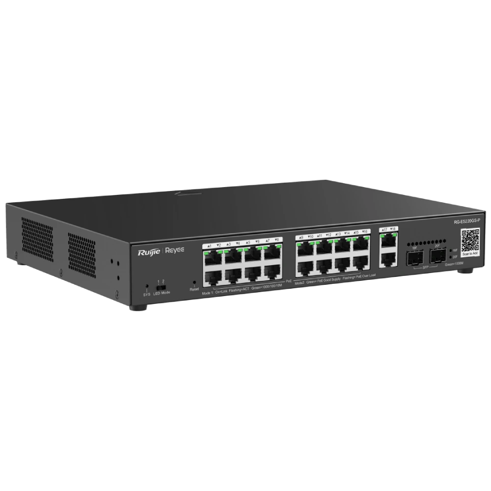Ruijie Reyee RG-ES220GS-P POE Комутатор 20 портів керований - Зображення 3