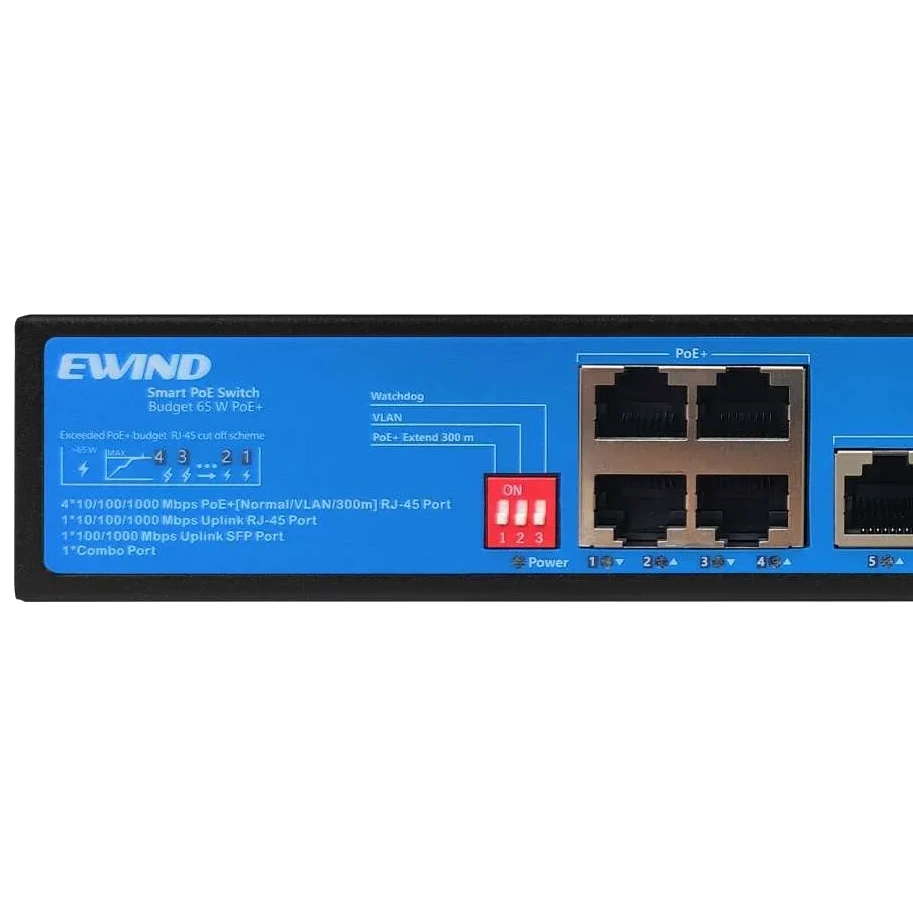 Ewind EW-S1907CG-AP PoE Комутатор 7 портів некерований - Зображення 4