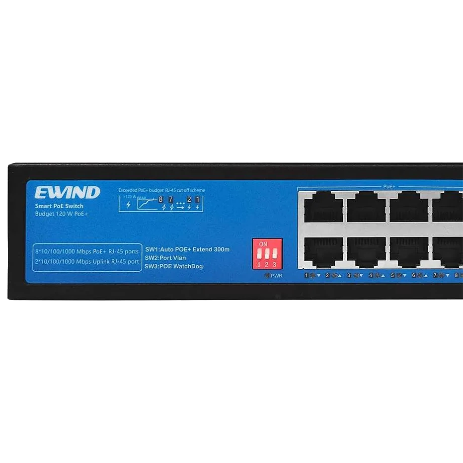 Ewind EW-S1910CG-AP PoE Комутатор 10 портів некерований - Зображення 4