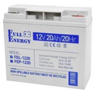 Full Energy FEL-1220 20А•г 12В гелева Свинцево-кислотна акумуляторна батарея