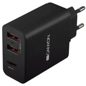 Canyon H-08 black (QC/PD 30W) Мережевий зарядний пристрiй