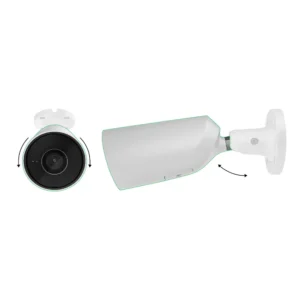 IP-Камера дротова Ajax BulletCam, 8мп, 4мм, Poe, True WDR, IP 65, ІЧ 35м, аудіо, кут огляду 75°до 85°, вулична, біла