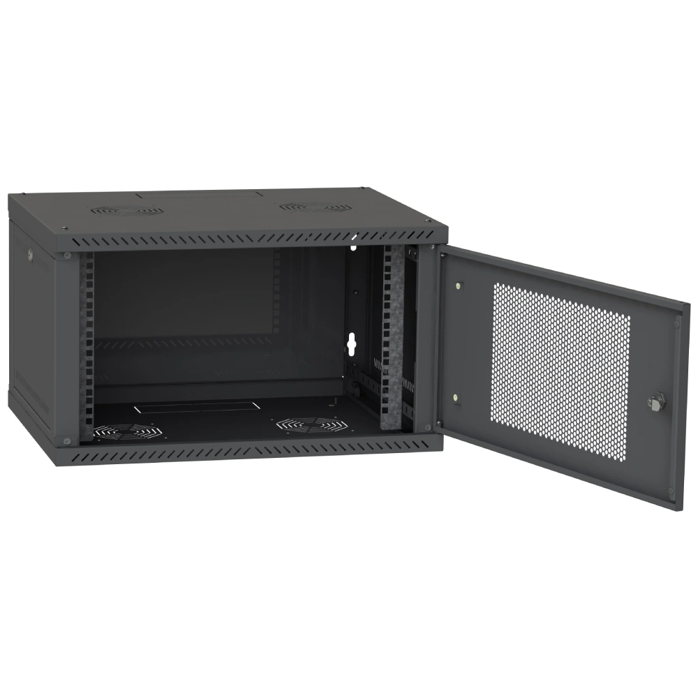 IPCOM CH-6U 600x600 перфорація RAL9005 Шафа серверна - Зображення 4