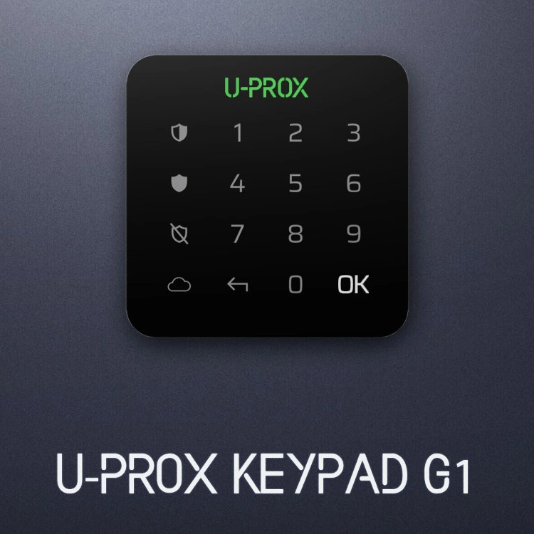 U-Prox Keypad G1 Black Бездротова сенсорна клавіатура для однієї групи - Зображення 6