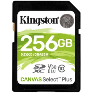 Kingston Canvas Select Plus 256Гб 100R C10 UHS-I U3 V30 Карта пам'яті SDXC