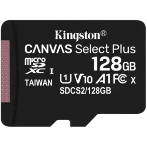 Kingston microSD 128GB C10 UHS-I R100MB/s + SD Карта пам'яті