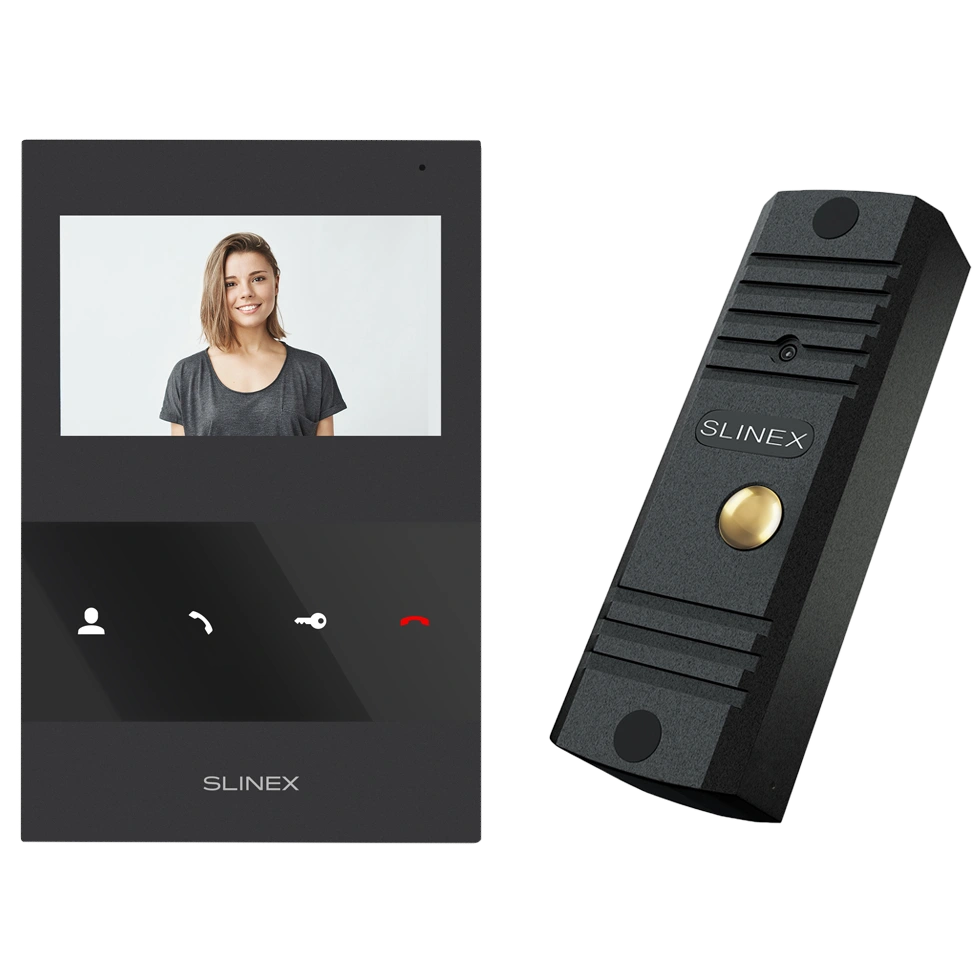 Slinex ML-16HD(Black)+SQ-04M(Black) Комплект відеодомофону