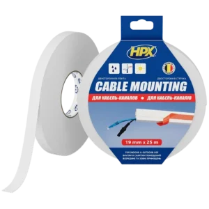 HPX DSW1925 CARPET TAPE 19мм х 25м Стрічка двохстороння для монтажу кабельканалів