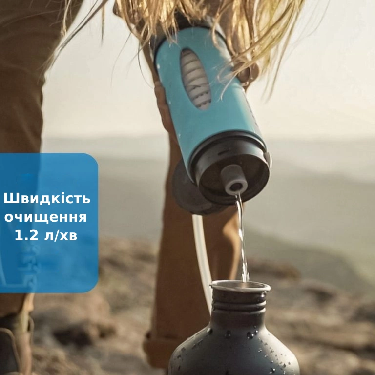LifeSaver Liberty Blue Портативна пляшка для очищення води - Зображення 6