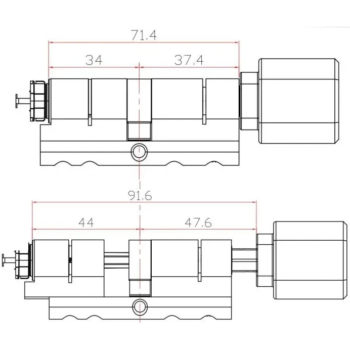 SEVEN LOCK SL-7774BF black (35-90мм) (циліндр) Біометричний замок - Зображення 7
