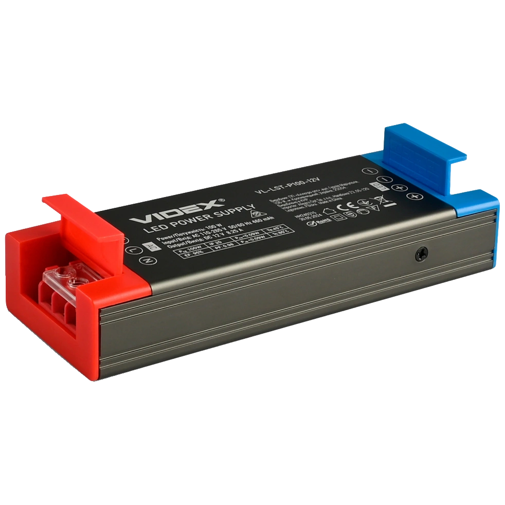 VIDEX (VL-LST-P100-12V) DC12V 8.25A 100W IP20 Блок живлення для LED стрічки