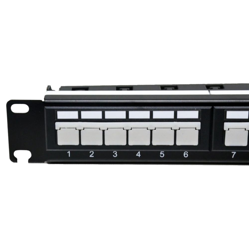 L&W ELECTRONICAL LW-PP74 Патч-панель 19" 24xRJ-45 UTP, кат. 6a, із заднім організатором з пластиковими шторками, LW - Зображення 5