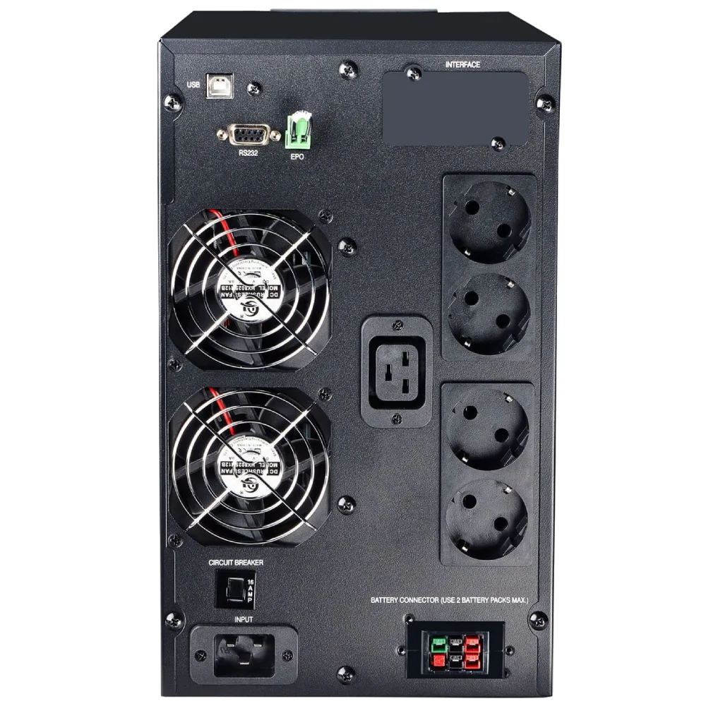 Powercom MAC3000 Schuko LCD Джерело безперебійного живлення - Зображення 3