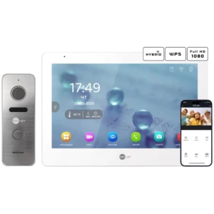 Neolight MEZZO Hybrid + PRIME FHD Silver з кутком Комплект відеодомофону