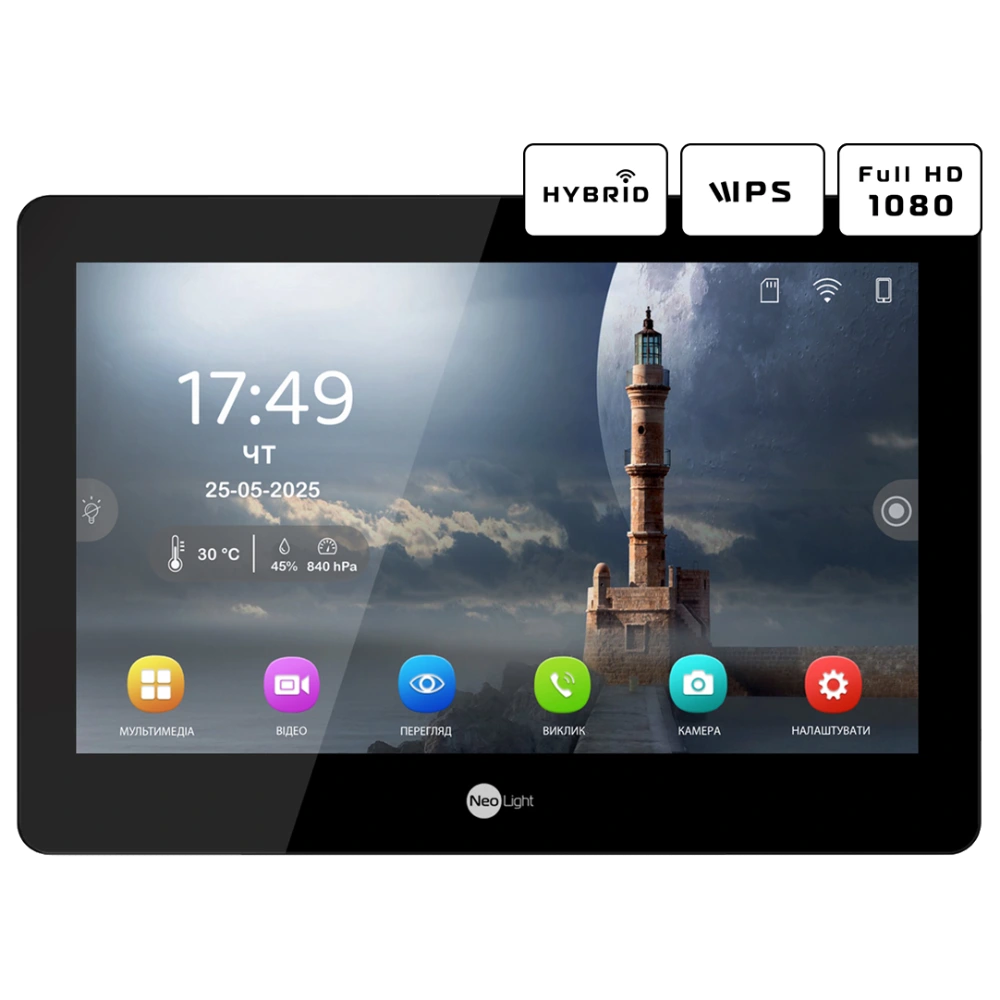 Neolight MEZZO Hybrid Black + SOLO FHD Silver Комплект відеодомофону - Зображення 6