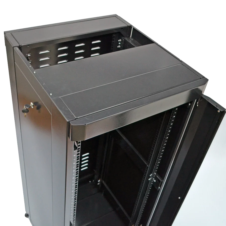 19" 18U, 610 х 675 мм Шафа чорна - Зображення 4