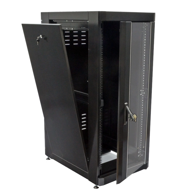 19" 28U, 610х865 мм Шафа посилена, перфоровані двері (66%), чорна
