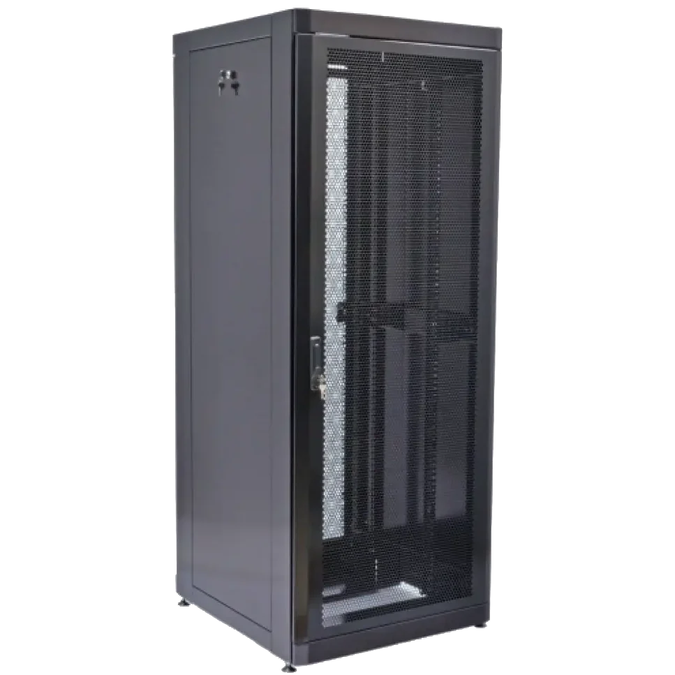 19" 45U, 800х865 мм Шафа чорна, перфоровані двері