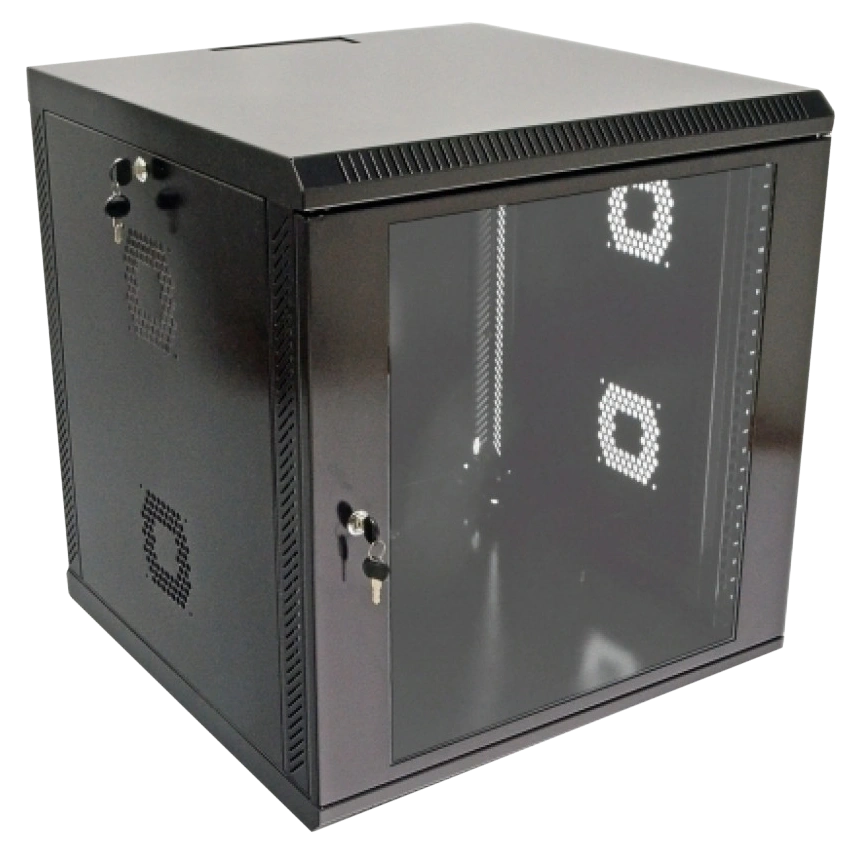 19"12U, 600х500х640 мм Шафа акрілове скло, чорна