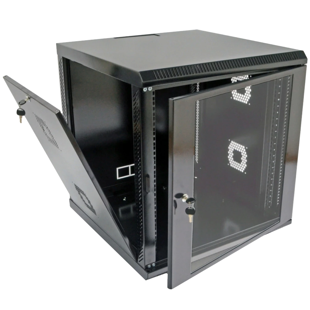 19"12U, 600х600х640 мм Шафа акрилове скло чорна - Зображення 3