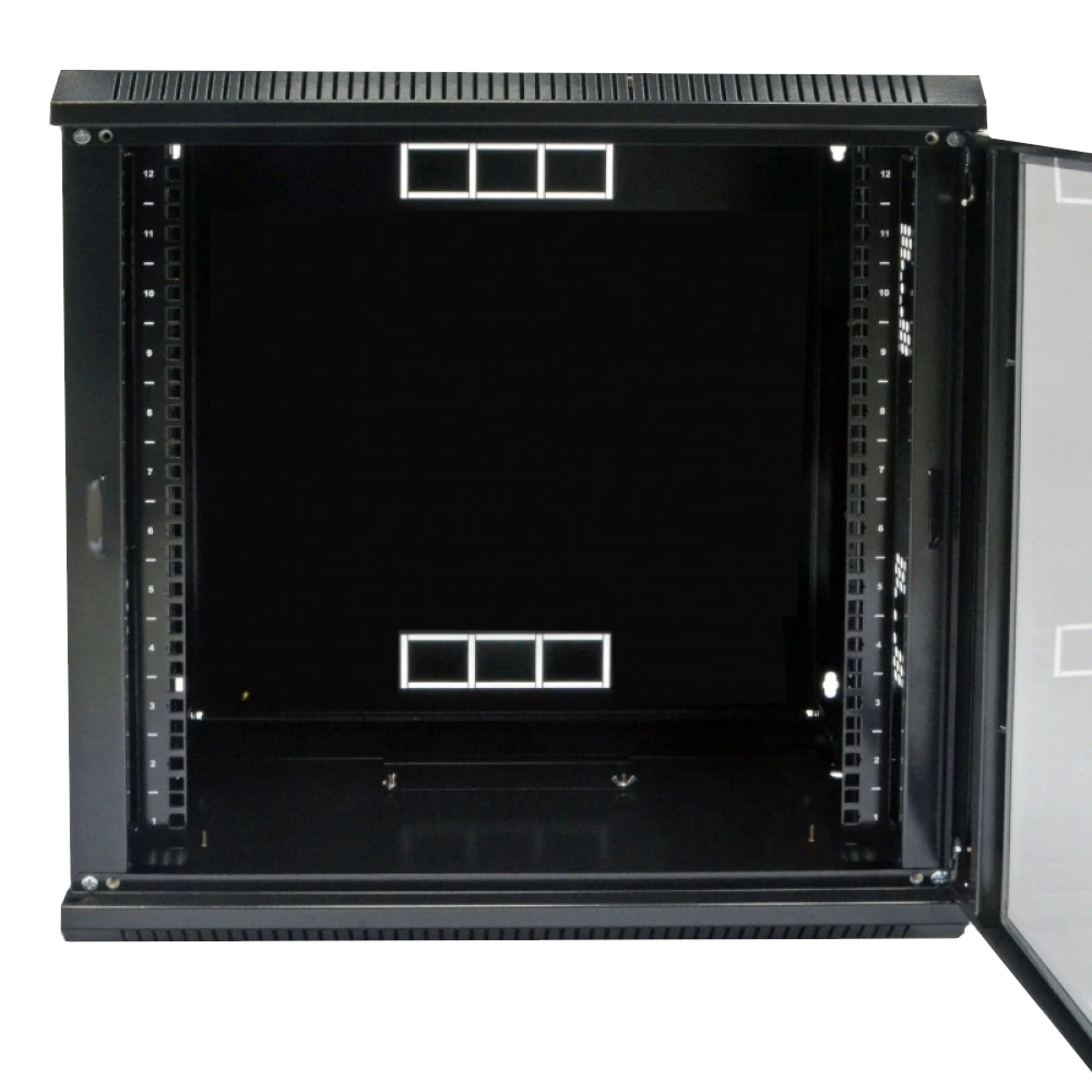 19"12U, 600х600х640 мм Шафа акрилове скло чорна - Зображення 4