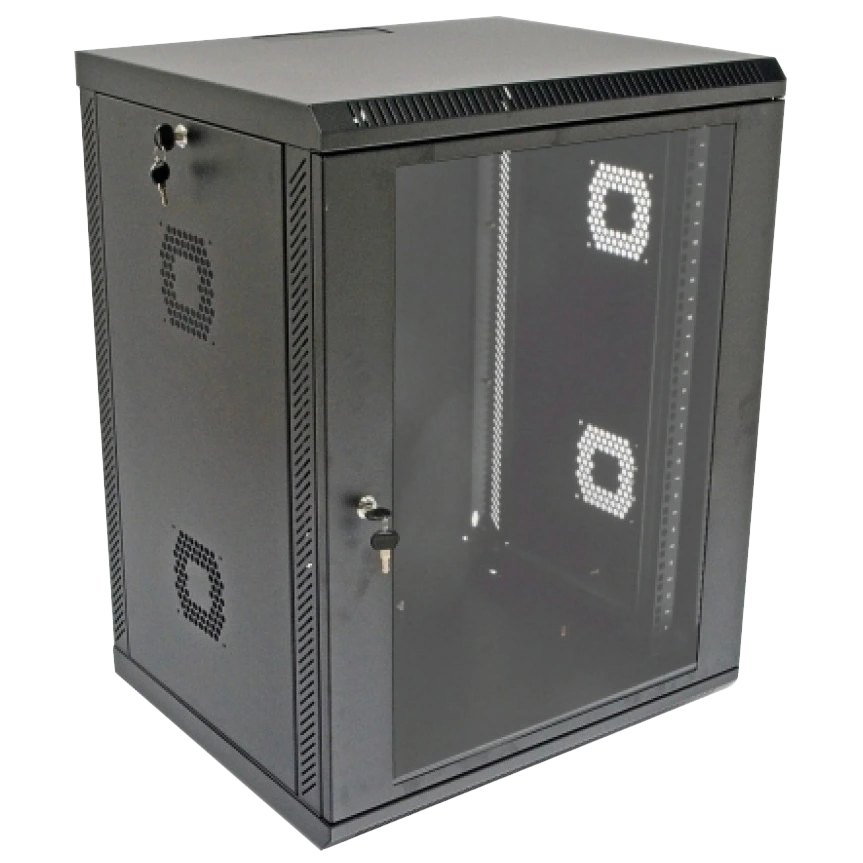 19"15U, 600х600х773 акрилове скло,чорна Шафа
