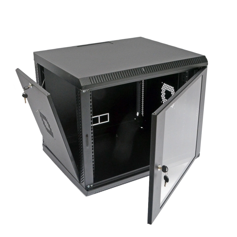 9U Шафа 19" , 600х500х507 мм (Ш*Г*В), акрилове скло, чорна - Зображення 3